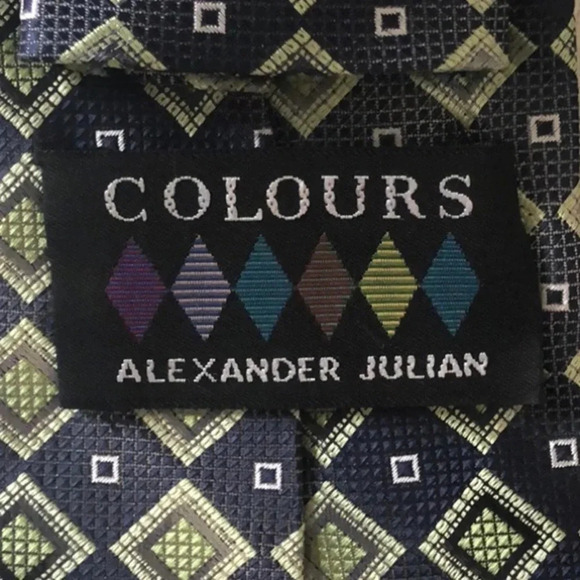 Men’s Alexander Julian Colours Neck Tie - Picture 3 of 4